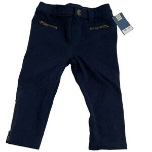 GenuineKids from OshKosh Navy Textured Leggings Baby Size 12 months Lacy New‎